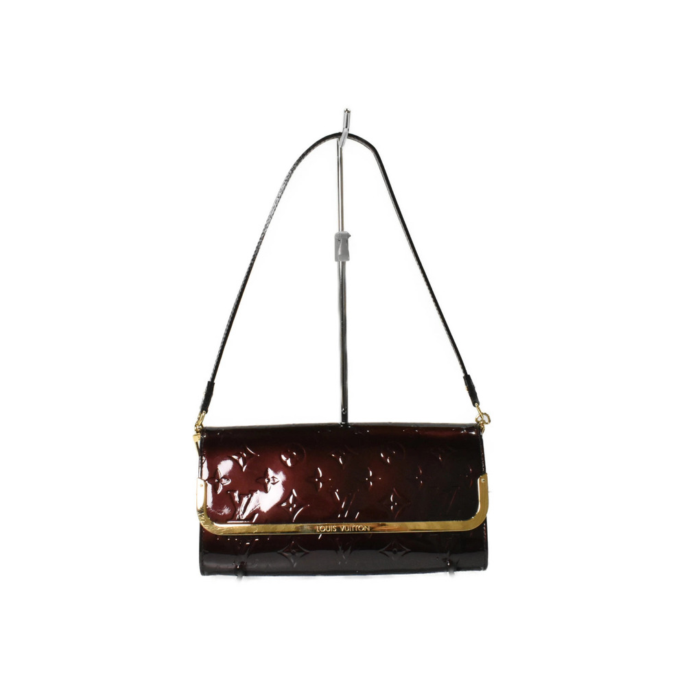 LOUIS VUITTON Rossmore Vernis Amarante Purple Wine Red Leather Hobo Bag